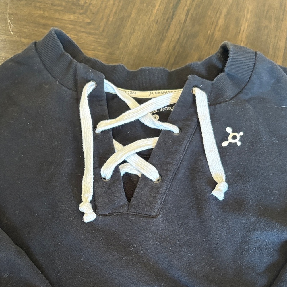 Orangetheory Black Lace-Up Sweatshirt